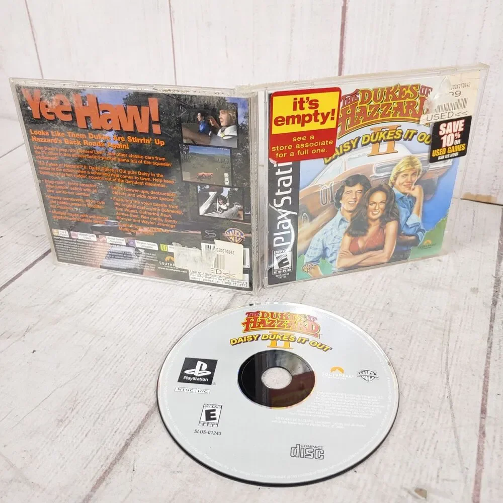 The Dukes of Hazzard II Daisy Dukes It Out Sony PlayStation 1 Video Game CD USED